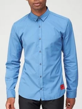 Image of Hugo Boss Ero 3 Red Patch Logo Shirt Medium Blue Size XL Men