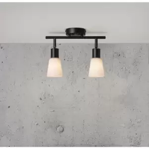 Image of Cole Wall 2-Spot Light in Black/Opal - Black / opal