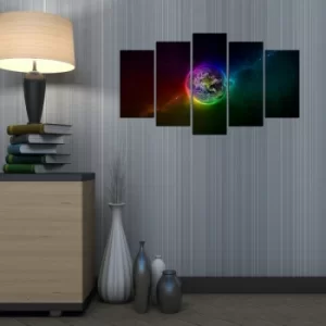 Image of 5MX-113 Multicolor Decorative MDF Painting (5 Pieces)