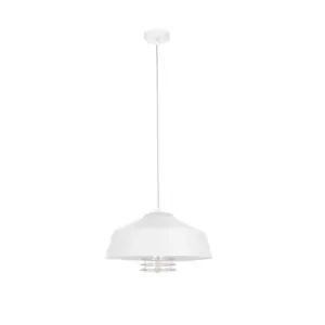 Image of Electra Dome Pendant Ceiling Light White, 34cm, 1x E27