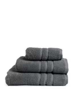 Image of The Lyndon Co Chelsea Super Soft 600 Gsm Zero Twist Bath Sheet - Charcoal