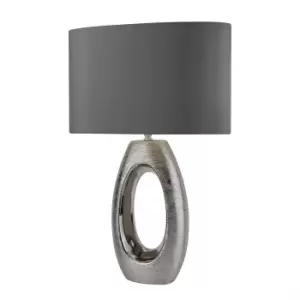 Image of Artisan 1 Light Table Lamp Chrome, Grey, E27