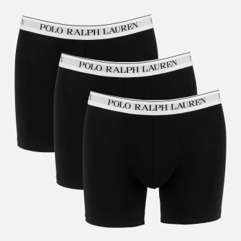 Image of Polo Ralph Lauren Mens 3 Pack Boxer Briefs - Black - M