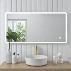 Image of Rectangular LED Bathroom Mirror with Demister 1200 x 600m -Ariel