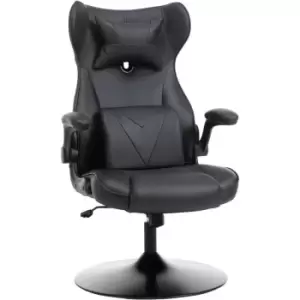 Image of Vinsetto Gaming Chair Home Office Chair w/ Swivel Pedestal Base Lumbar Support - Black
