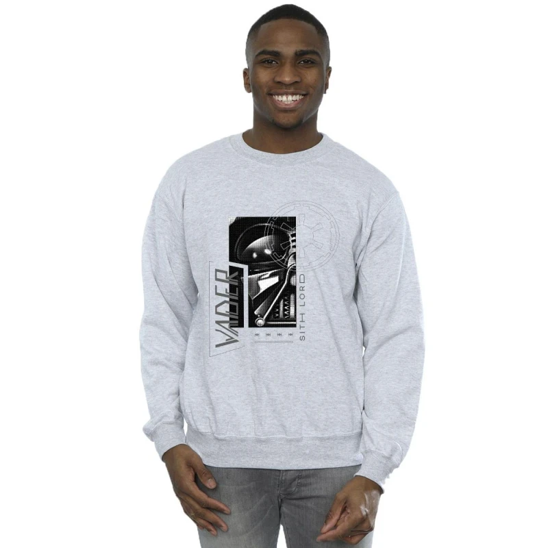 Image of Star Wars Star Wars Men Obi-Wan Kenobi Sith SciFi Collage Sweatshirt in Grey Size: Small Grey S Male 5059934444850