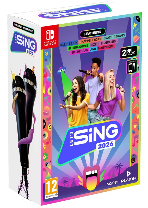 Image of GameRaid Lets Sing 2026 - 2-Mic Edition (Nintendo Switch) BOX DAMAGED