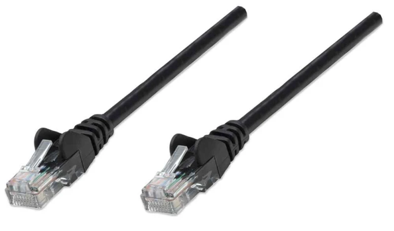 Image of Network Cable Cat5e Cca 0.5m - Black U/utp Snagless/booted