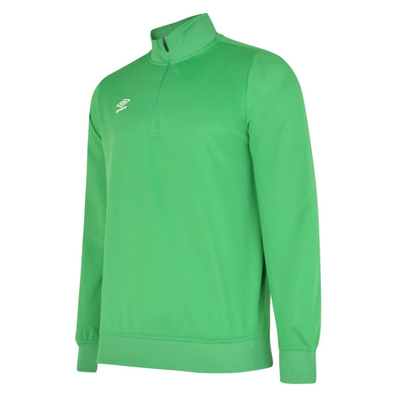 Image of Umbro Umbro Men Club Essential Half Zip Sweatshirt in Emerald Size: Small Emerald S Male 5063107674838