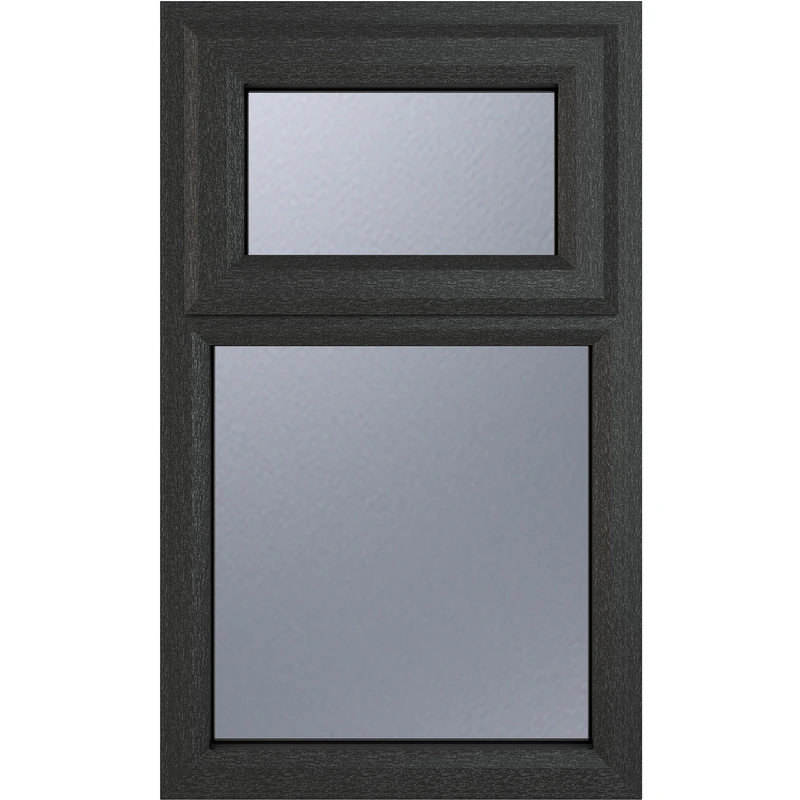 Image of Crystal Triple Glazed Window Grey/White Top/Fix 905 X 965Mm Obscure 6GRYWHOTG905965