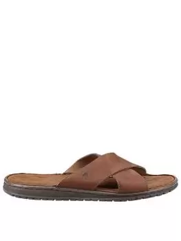 Image of Hush Puppies Nile Cross Over Sandal, Brown, Size 12, Men