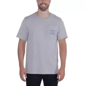 Image of Carhartt Mens Pocket Heavyweight Graphic Crew Neck T Shirt XXL - Chest 50-52' (127-132cm)