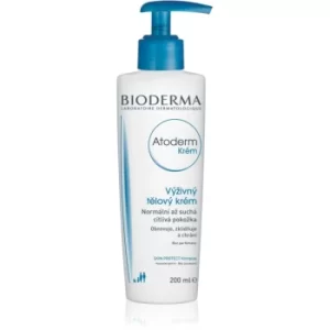Image of Bioderma Atoderm Cream Nourishing Body Cream for Normal to Dry Sensitive Skin Fragrance-Free Bottle with Pump 200ml