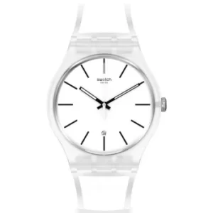 Image of Unisex Swatch White Trip 1983 Watch