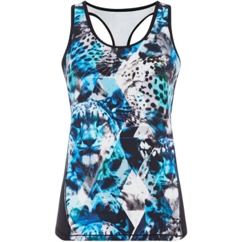 Image of Biba Geometric Jaguar mesh sports vest - Teal