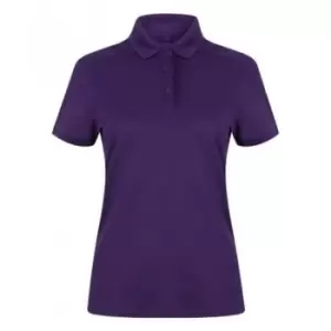 Image of Henbury Womens/Ladies Stretch Microfine Pique Polo Shirt (XL) (Bright Purple)