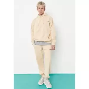 Image of Mennace Badge Fleece Joggers - Yellow