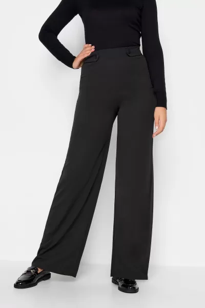 Image of Tall Button Wide Leg Trousers