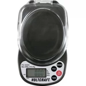 Image of VOLTCRAFT PS-500C Pocket scales Weight range 500g Readability 0.05g battery-powered Black