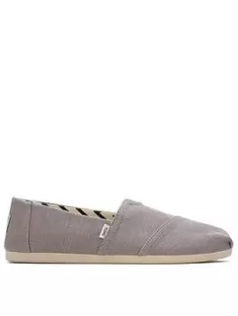 Image of TOMS Toms Alpargata Cotton Canvas Espadrille - Morning Dove, Grey, Size 7, Women