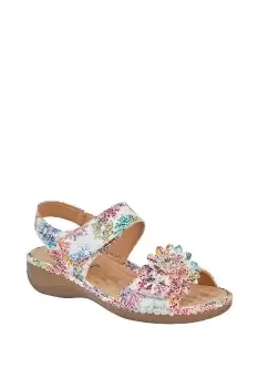 Image of Floral Twin Touch Fastening Sandal
