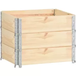 Image of Raised Beds 3 pcs 60x80cm Solid Pine Wood (310049) Vidaxl Brown