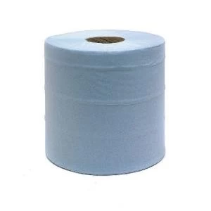 Image of Blue Centrefeed Roll 2-Ply 150m Pack of 6 KMAT6238