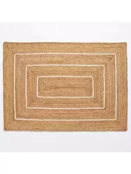 Image of Prestbury Natural Border Braided Rug 120 x 170cm