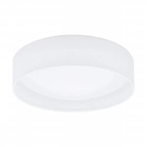 Image of EGLO LED White Fabric Ceiling Light Warm White - 31588