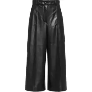 Image of Boss Telita Leather Trouser - Black