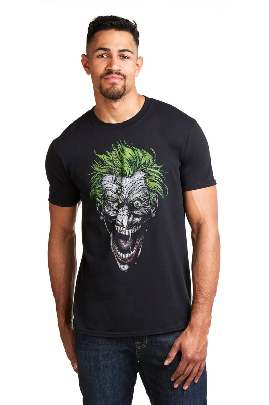 Image of The Joker The Joker Men Joker Cotton Mens T-Shirt Black Size: Small Black S Male 5052777504545