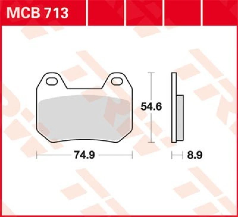 Image of TRW Lucas Brake pad MCB713