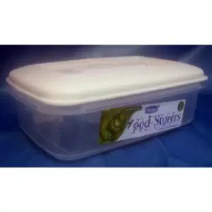 Image of Whitefurze Rectangular Food Storage Box, 0.8L, Clear