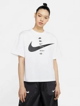 Image of Nike Nsw Swoosh T-Shirt (Curve) - White