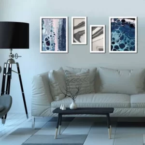 Image of 4P3040BCT006 Multicolor Decorative Framed MDF Painting (4 Pieces)