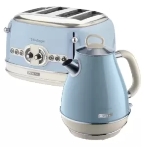 Image of Ariete Blue Jug Kettle and 4 Slice Toaster Pack