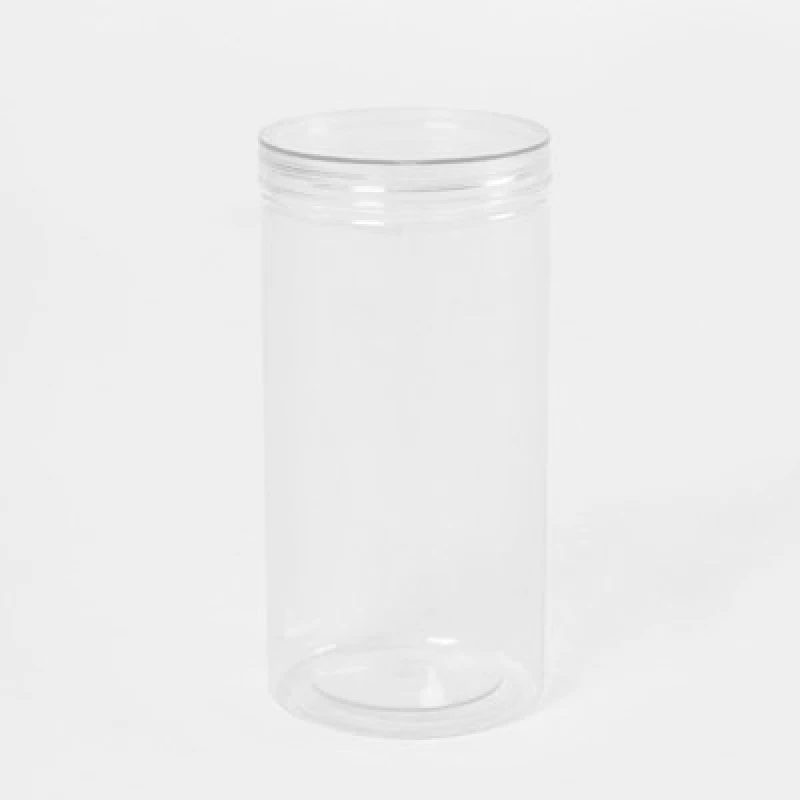 Image of OHS OHS Round Plastic Jar Food Storage Container Large Clear Lid in White White One Size Unisex 5027434184491