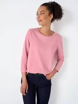 Image of Crew Clothing Essential Breton Top -pink, Pink, Size 12, Women