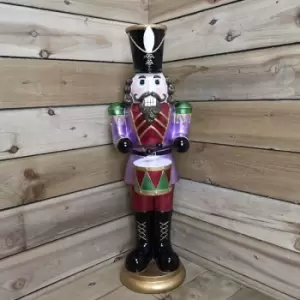 Image of 86cm Resin Nutcracker Ornament Soldier with Drum For Christmas Display