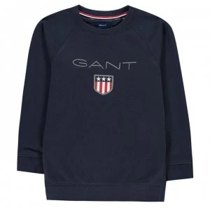 Image of Gant Shield Logo Sweatshirt - Navy 433