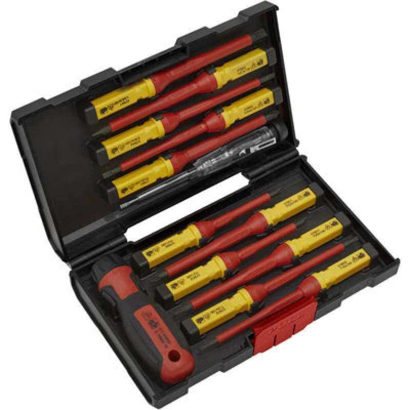 Image of Loops 13 PACK Interchangeable VDE Screwdriver Set - 1000V Shock Proof Insulated Shaft Multi