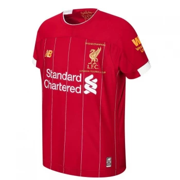 Image of New Balance Official Liverpool Champions Home Shirt 2020 Junior - Red
