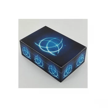 Image of Celtic Triquetra Blue Fire Box Wooden Storage Box