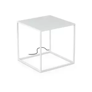 Image of Ideal Lux ipotesi 50cm LED Outdoor Portable Lamp White, In-Built Switch, 3000K, IP44, Non-Dim