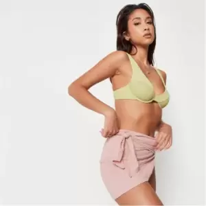 Image of Missguided Crinkle Detail Sarong - Nude