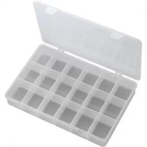 Image of TRU COMPONENTS PP18-01 Assortment box (L x W x H) 278 x 192 x 43mm No. of compartments: 18 fixed compartments