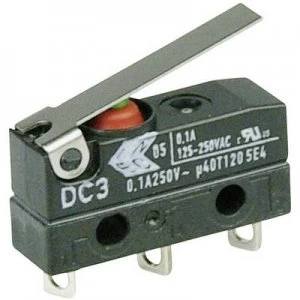 Image of Cherry Switches Microswitch DC3C A1LB 250 V AC 0.1 A 1 x OnOn IP67 momentary