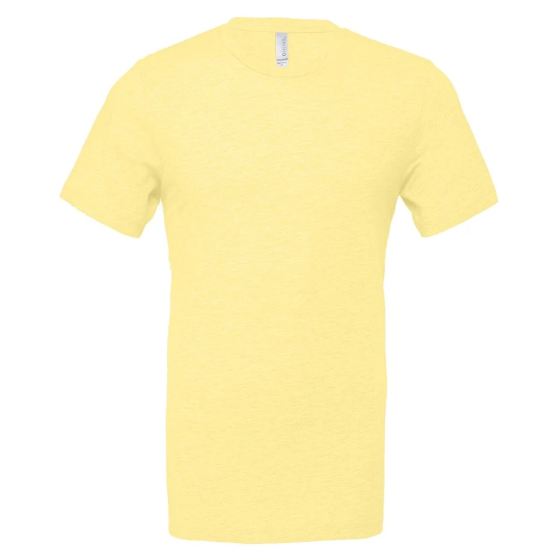 Image of Bella + Canvas Mens Heather Cvc Short Sleeve T-Shirt in Yellow Size: Large Yellow Male L