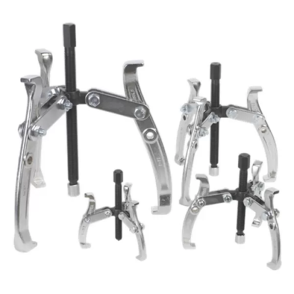 Image of Genuine SEALEY AK79 Gear Puller Set 4pc Triple Leg