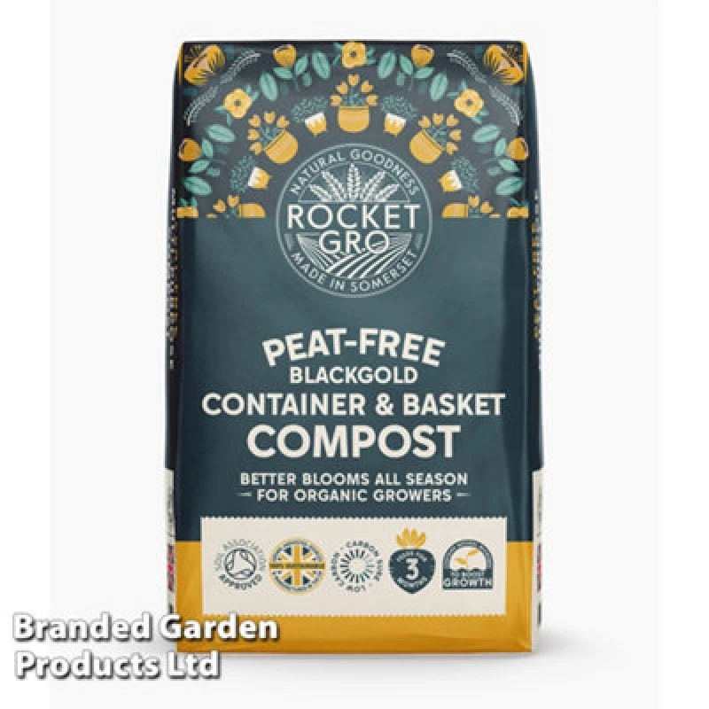 Image of THOMPSON & MORGAN Thompson&morgan - RocketGro Peat-Free BlackGold Container & Basket Compost 40 Litre x 1 Unit KF3031